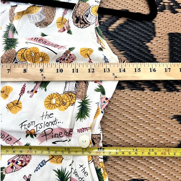 Santa Barbara Street | Vtg 90s Hawaiian Islands Novelty Print Mini Dress Size S - Picture 9 of 10
